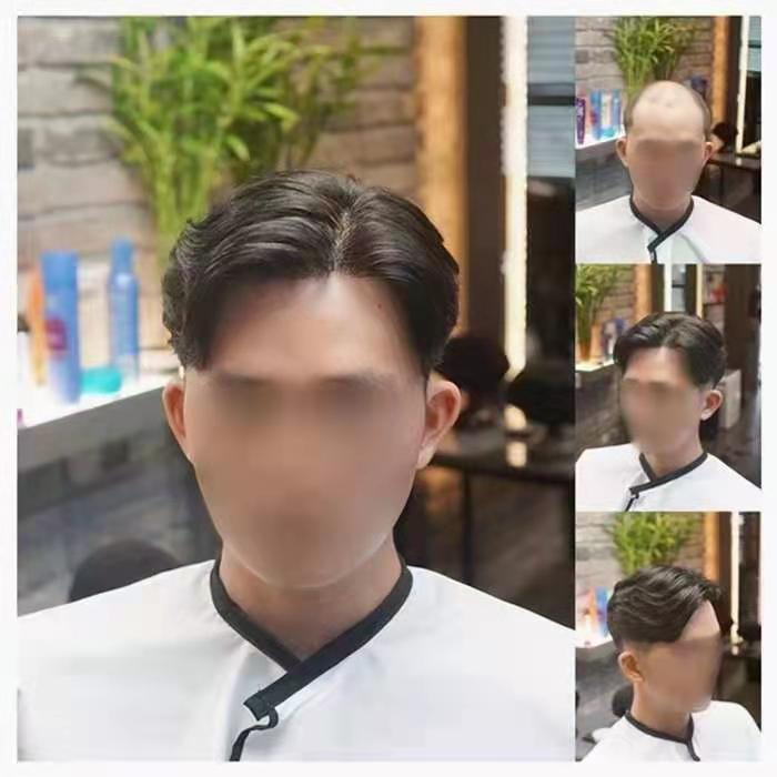假發(fā)塊粘貼佩戴技巧 \